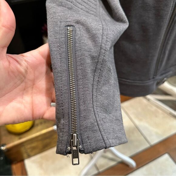 Lane Bryant Gray Moto Jacket Size 16 - Picture 5 of 11